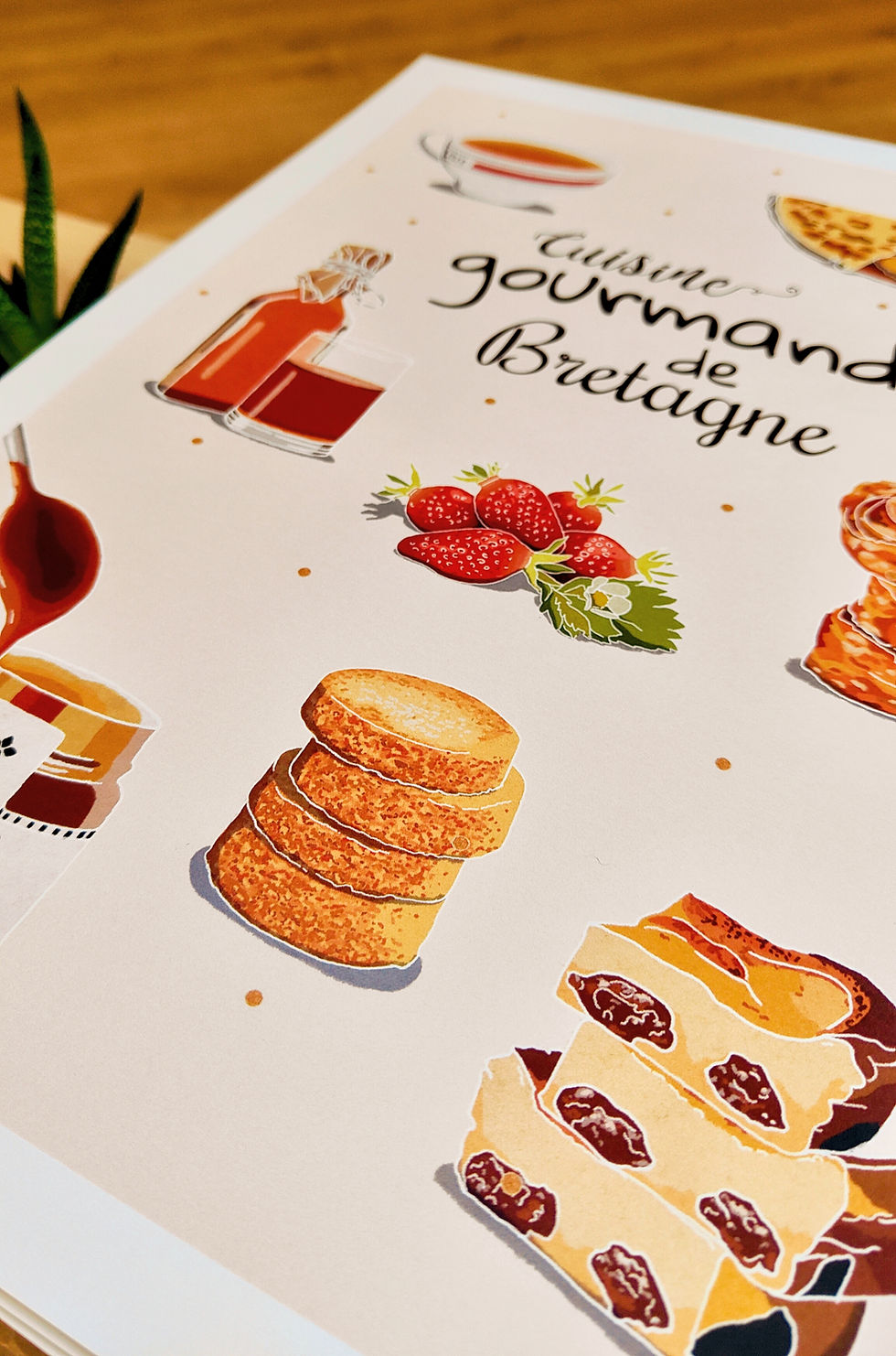 Miniature : Affiche cuisine gourmande, pâtisseries iconiques de Bretagne