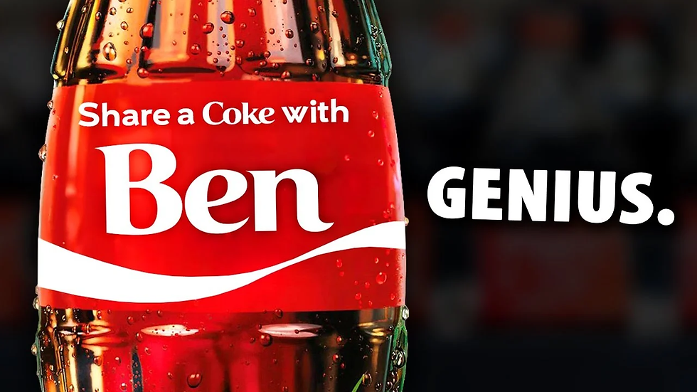 Campagne marketing" Share a Coke" Coca Cola