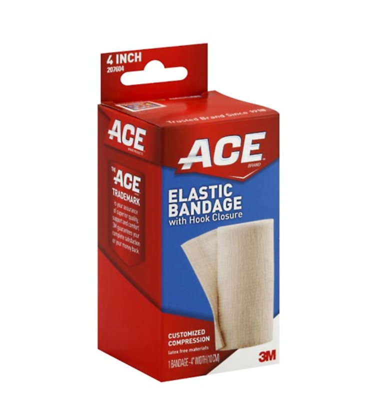 ACE Elastic Bandage, with Hook Closure, 4 Inch Width 1 ea
