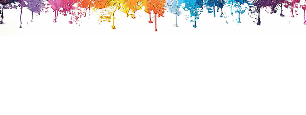 colorful paint dripping down