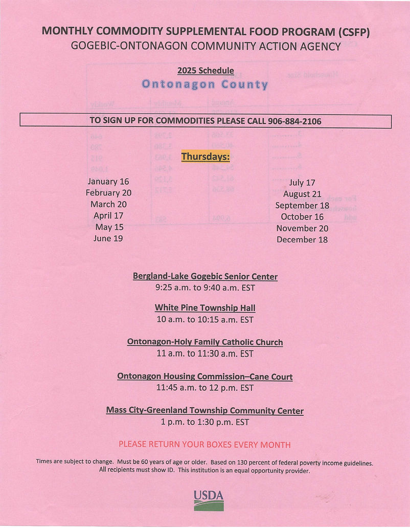 Carp Lake Township Food Truck