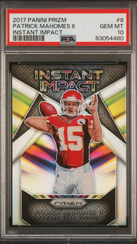 2017 PANINI PRIZM PATRICK MAHOMES ROOKIE PSA102017 PANINI PRIZM PATRICK MAHOMES ROOKIE PSA10
