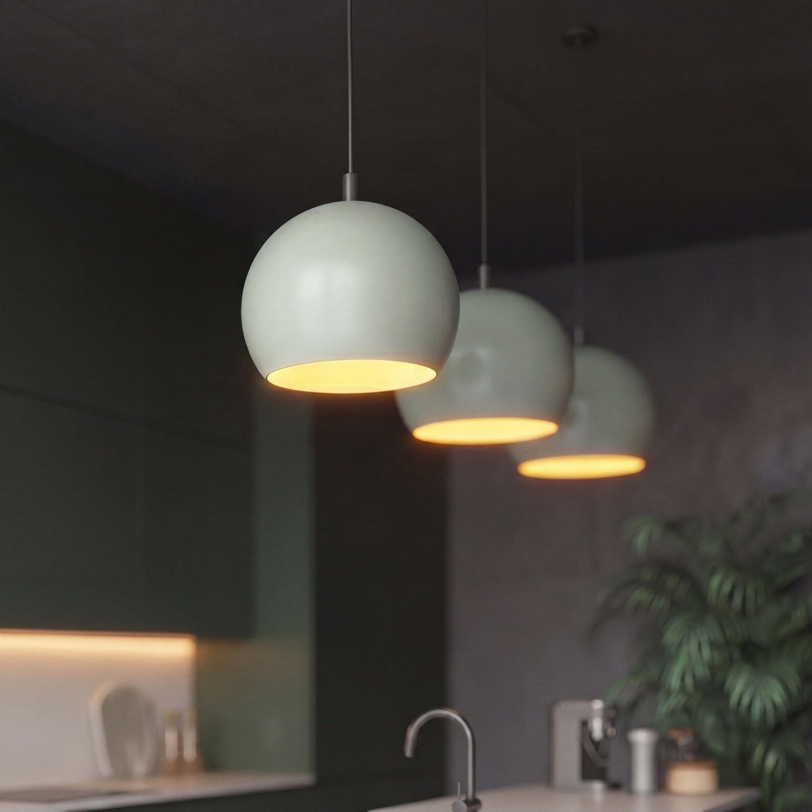 Ceramic Hanging Pendant Light - Orbic Color