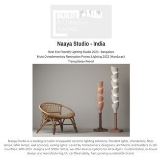 Naaya Studio - Best Eco-Friendly Lighting Studio 2023 - Bangalore, Build Architecture Awards 2023
