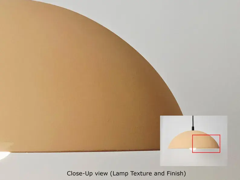 Thumbnail: Detailed close-up highlighting the smooth, matte finish and warm earthy tone of a dome pendant.