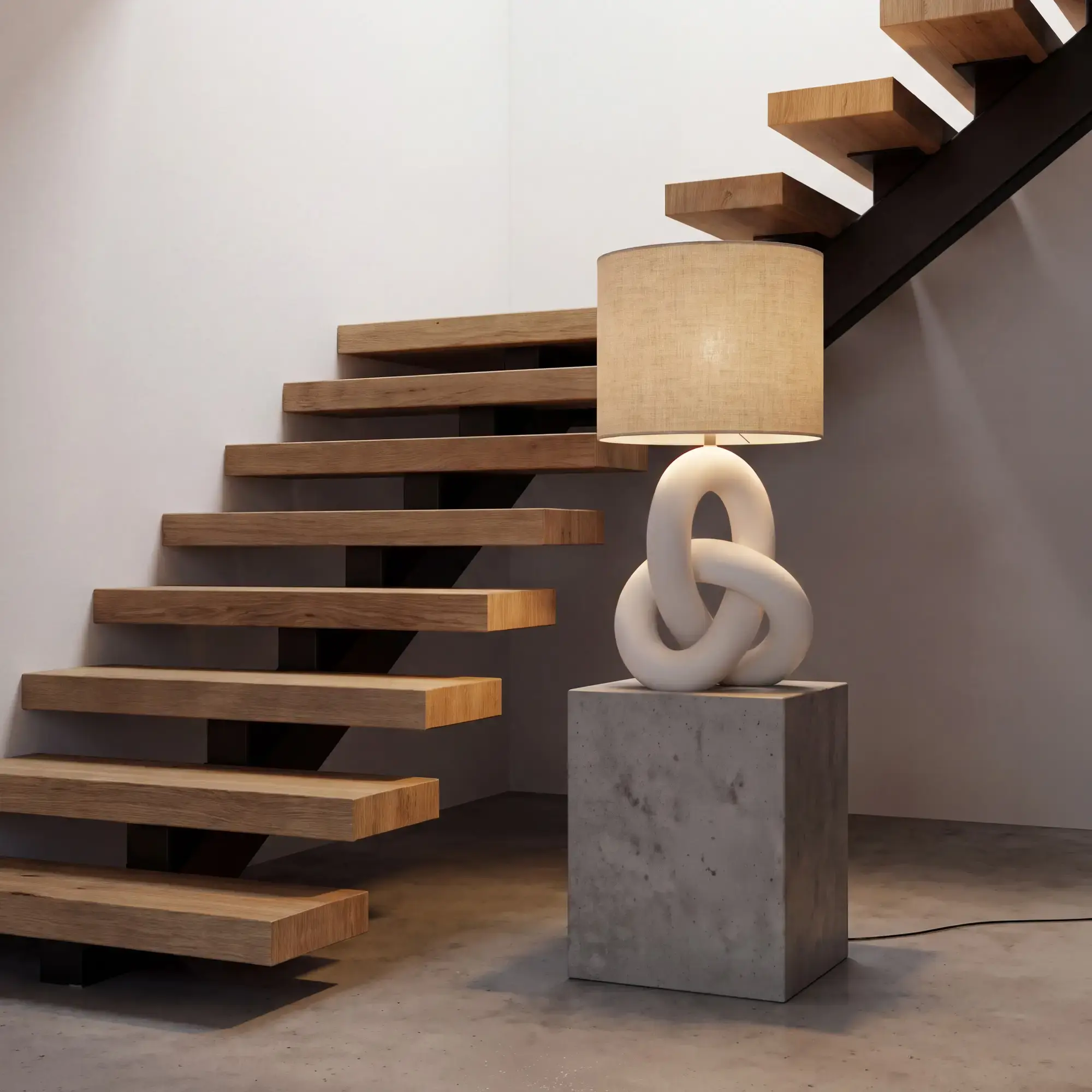 Knot Ceramic Table Lamp | Sculptural Clay Bedside & Accent Lighting