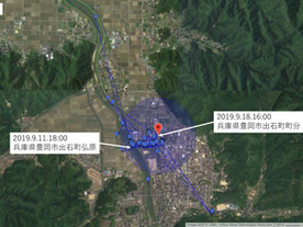 GPS情報 J0097♂ 2019.9.11.18:00~2019.9.18.16:00