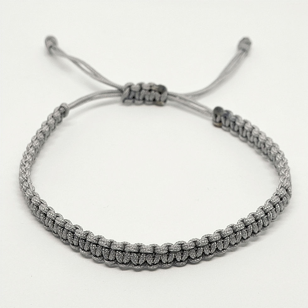 Silver Weave: Elegant Gray Braided Bracelet