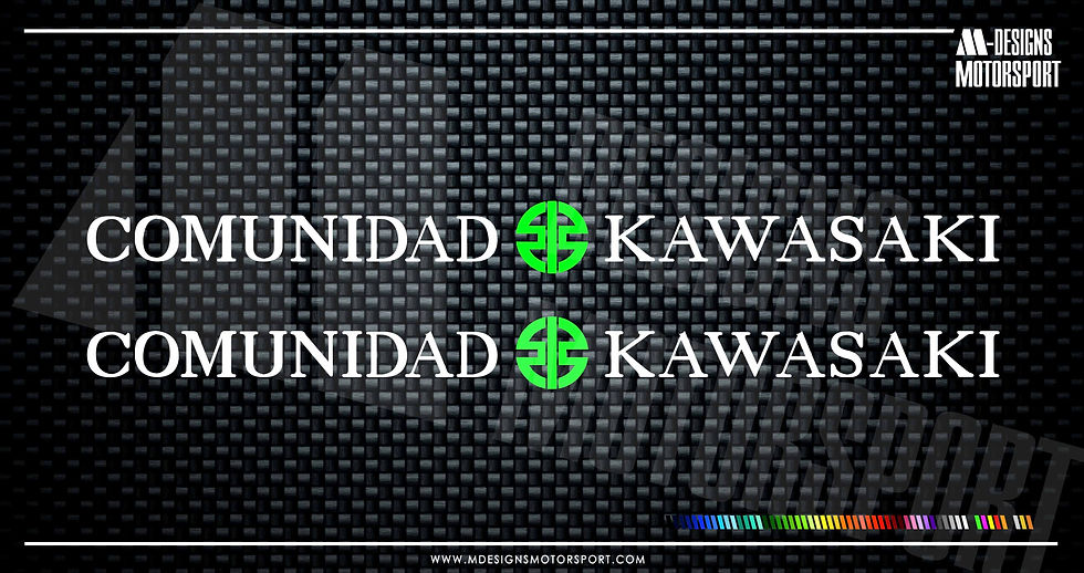 Adhesivo Visera COMUNIDAD KAWASAKI / 2 colores