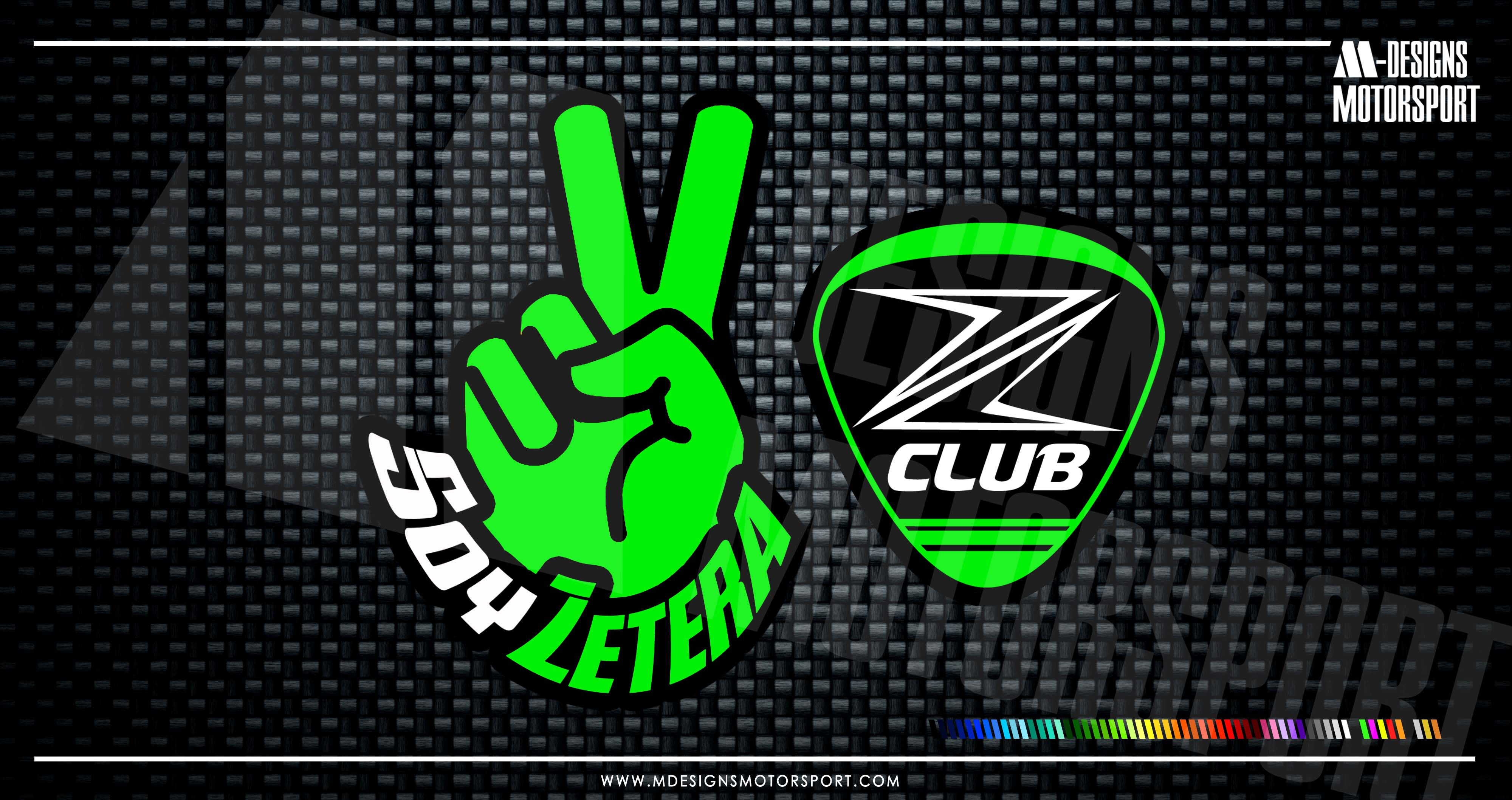 Adhesivo SOY ZETERA / 2 colores / 9'6cm de alto