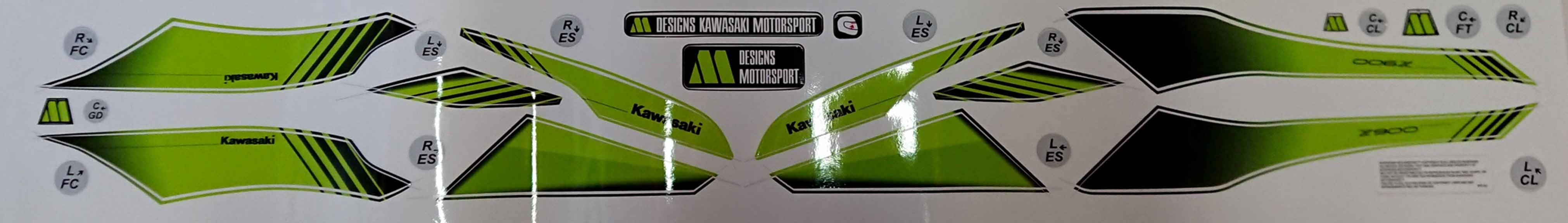Kit LINE BASIC decoración Z900 / candy yellow green & white