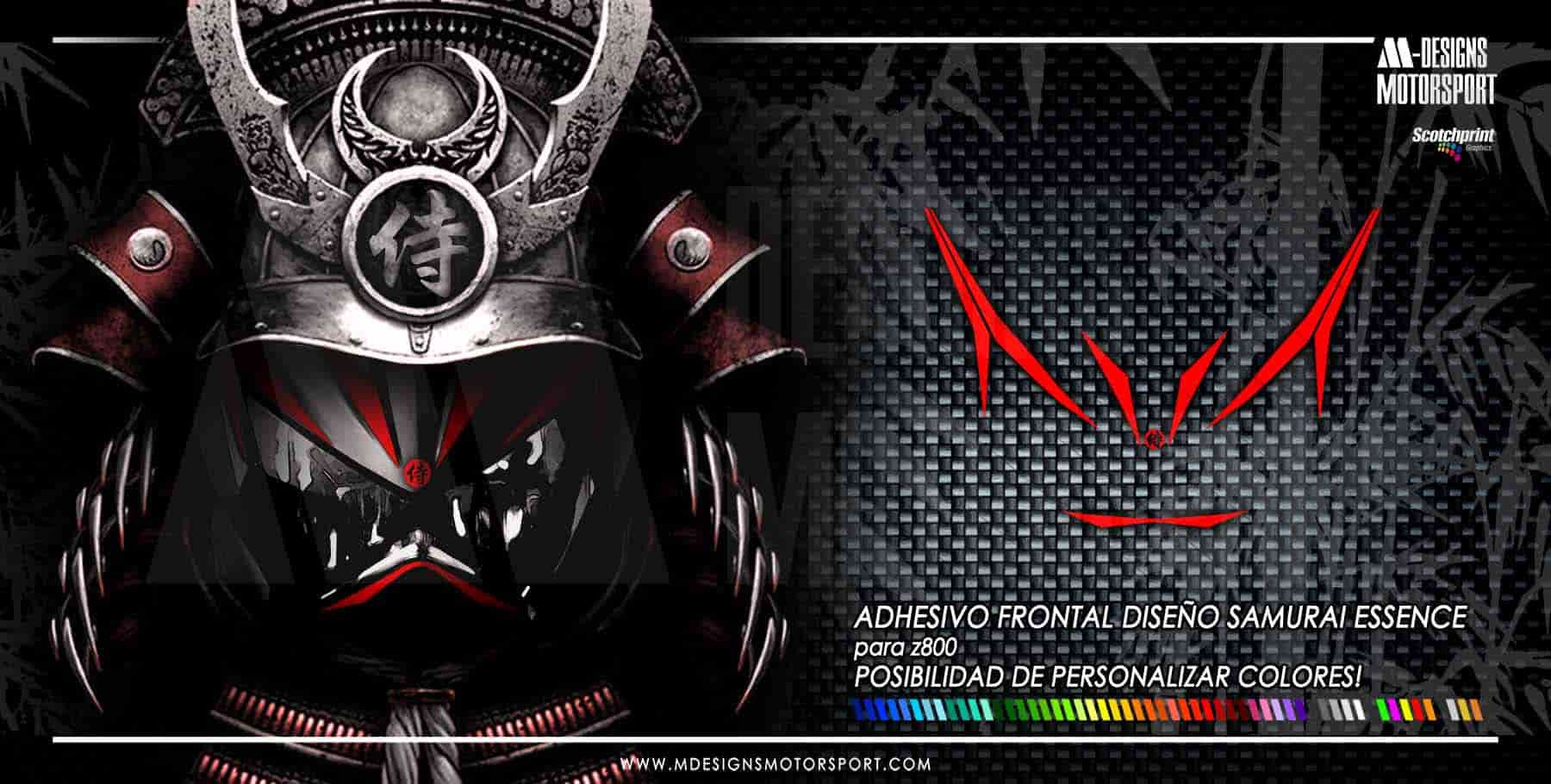 kawasaki z800 z800e stickers graficos graphics deco kit foco frontal samurai
