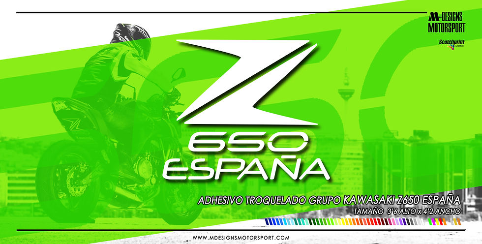 Adhesivo Kawasaki Z650 España / 1 color