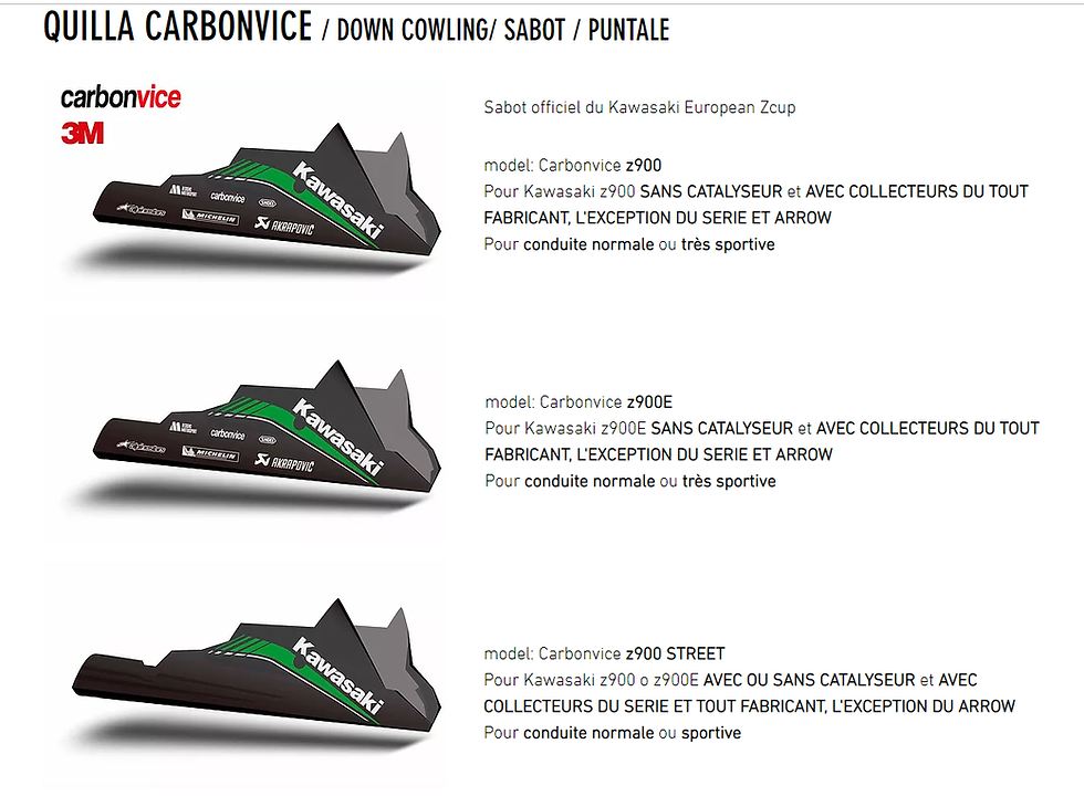 Thumbnail: Quilla carbonvice oficial zcup z900 / Bellypan carbonvice oficial zcup z900