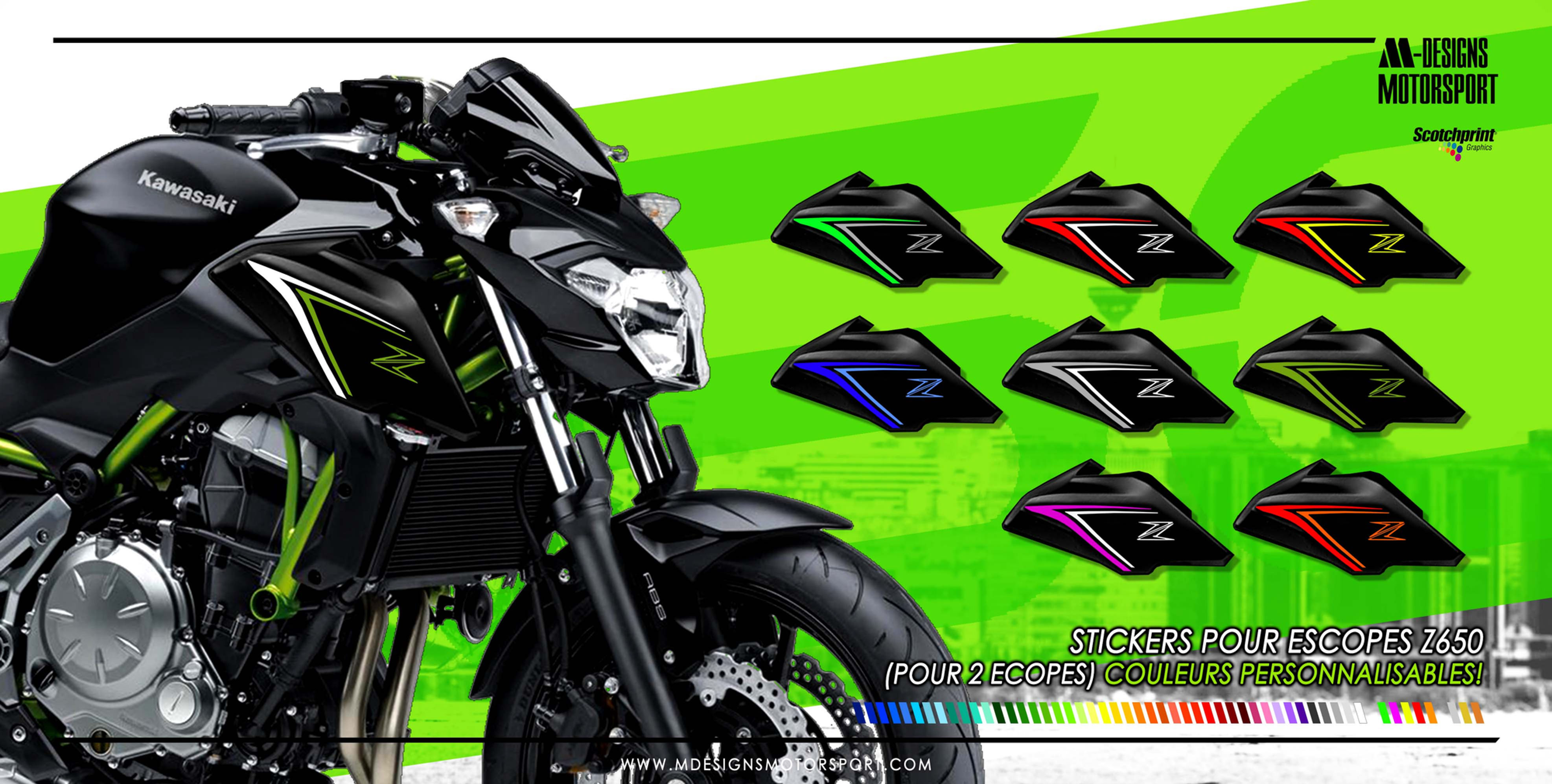 Stickers pour ecopes z650