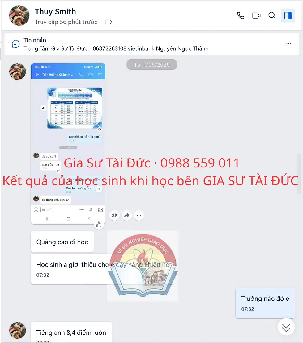 Kết Quả Học Sinh Luyện Thi Tuyển Sinh Lớp 10 | Gia Sư Tài Đức TP.HCM