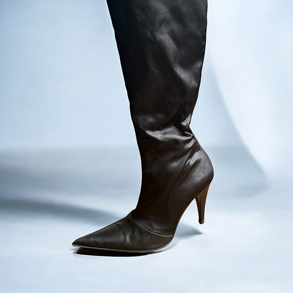 Thumbnail: Over the knee Vintage boots / sustainable fashion /