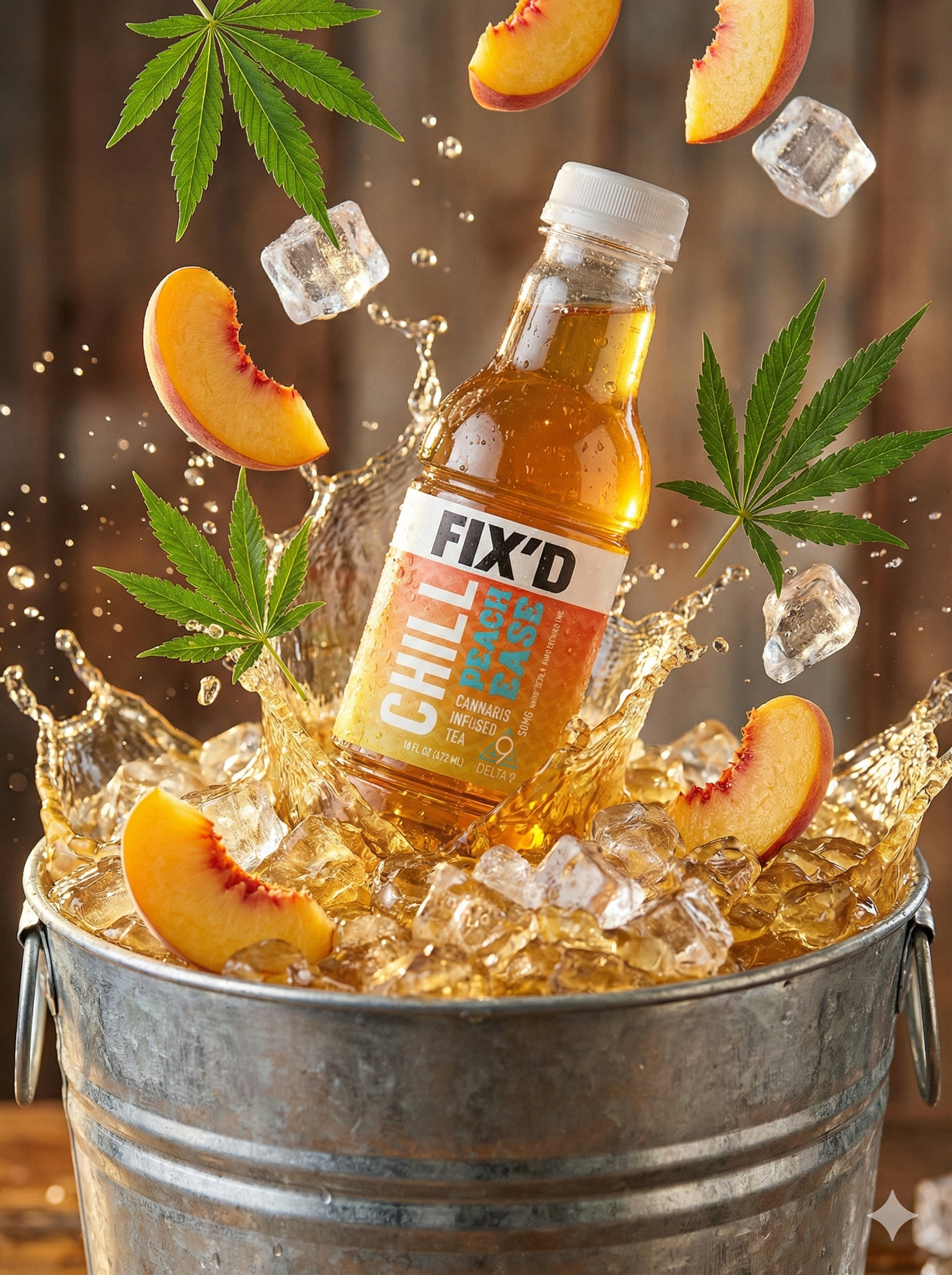 FIX'D Peach Ease Infused Tea 30mg D9