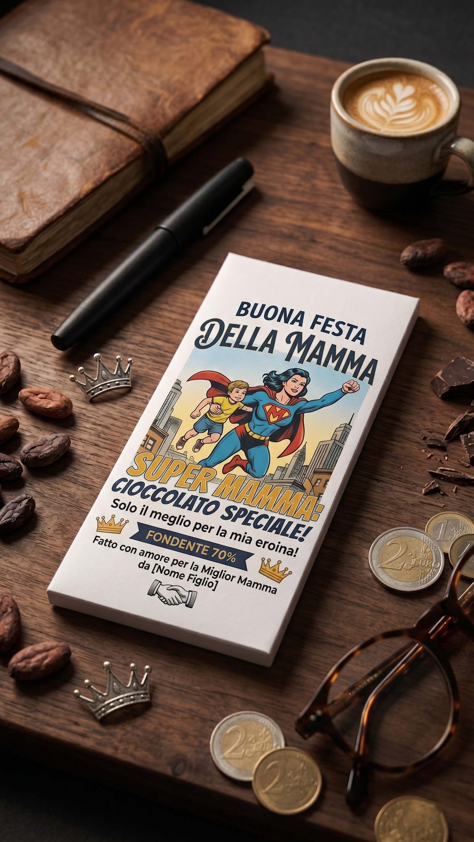 Barretta cioccolata Festa del Papà/Mamma/Nonni