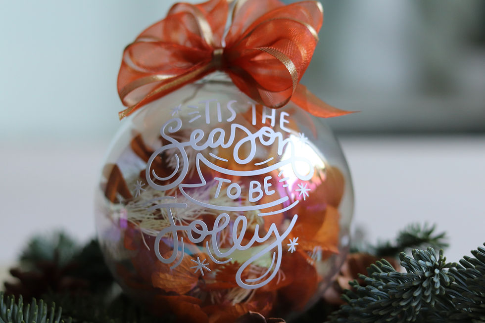 Miniatura: Palla in vetro 10 cm "THE SEASON TO BE JOLLY"