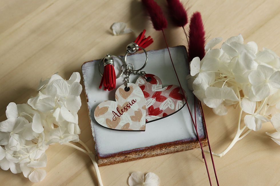Miniatura: Portachiavi coppia cuori