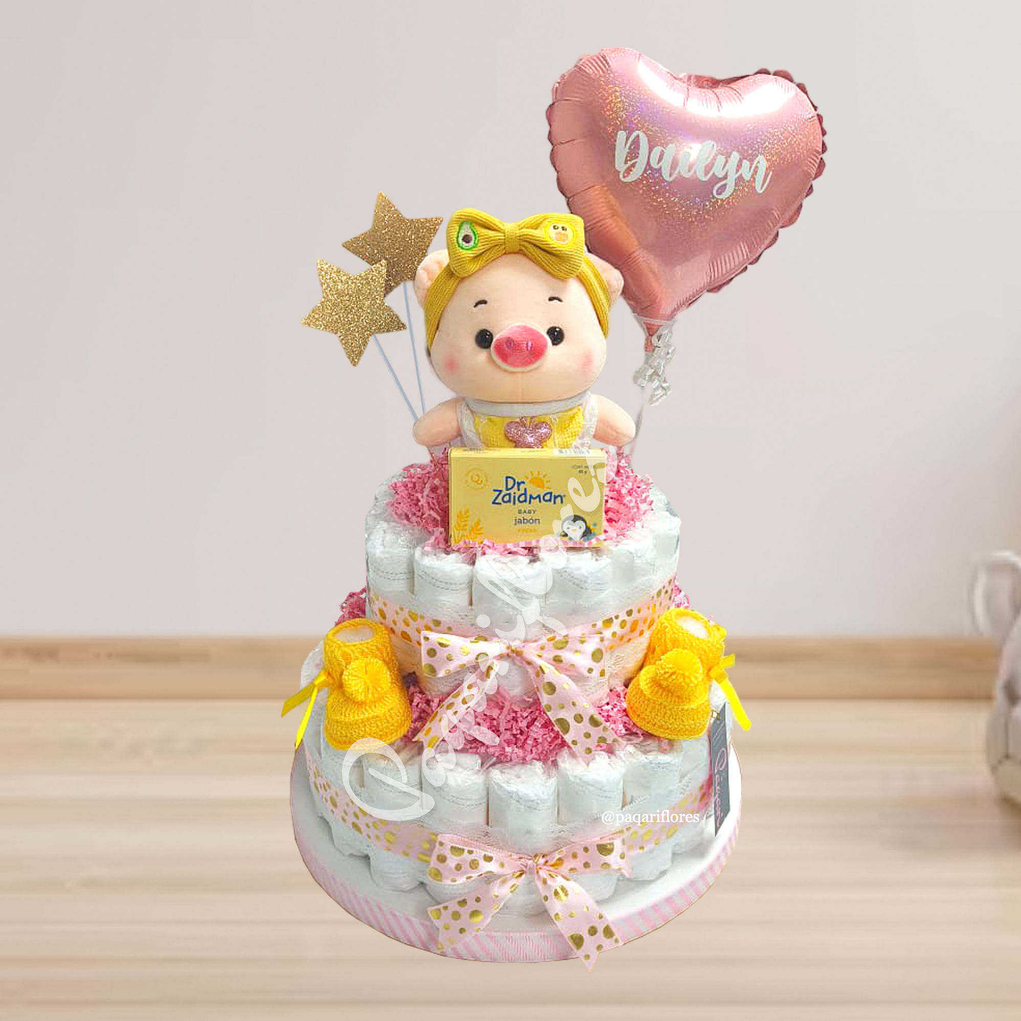 TORTA DE PAÑALES BABY PIG