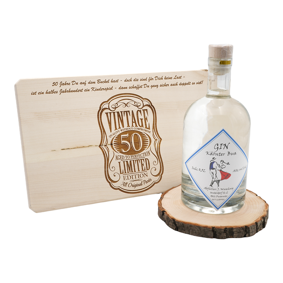 Miniatura: zum 50er - Jausenbrettl + Gin
