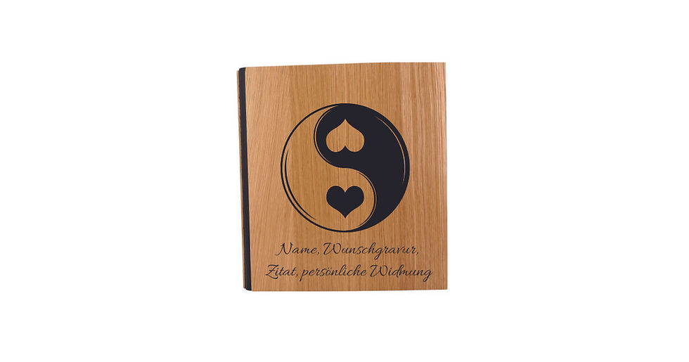 Holzordner - Ordner - Ying Yang Herz