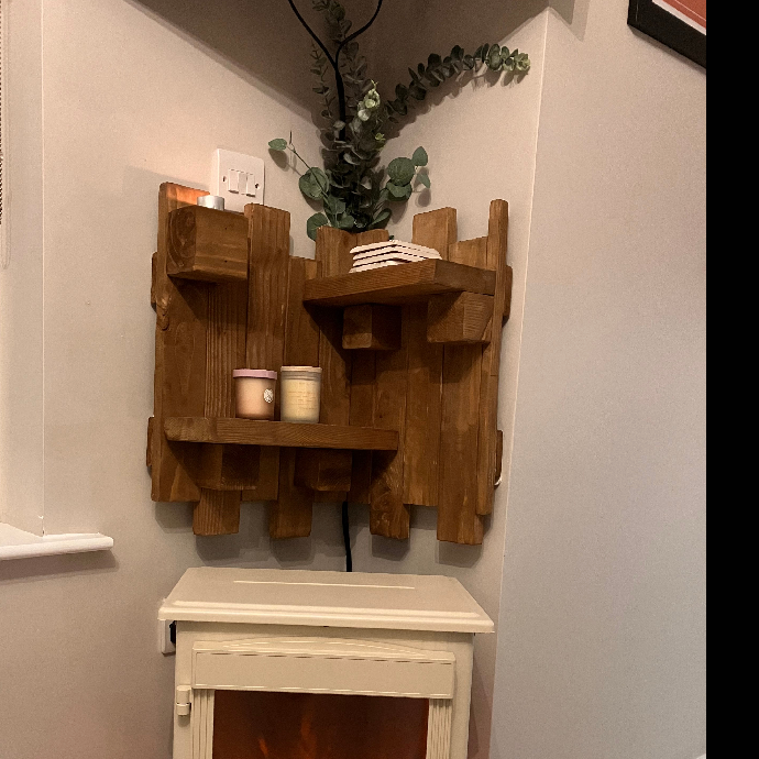 Rustic Corner Shelf/Storage made from reclaimed Pallet Wood