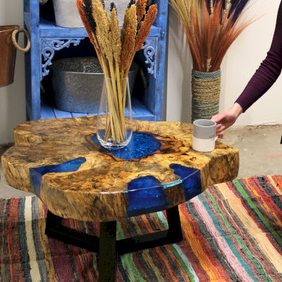 Tamarind and Resin Coffee Table