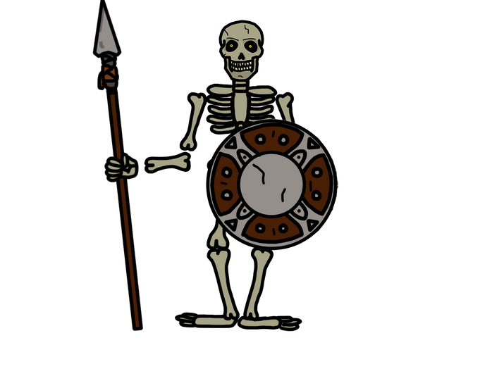 Skeleton with Weapons