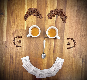 Smiling coffee face