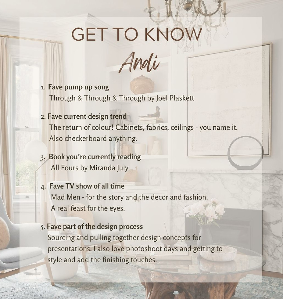 Andi Wheelband - Co-Owner & Lead Designer Faves