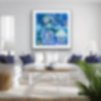 Chinoiserie floral artwork for coastal & classic interiors