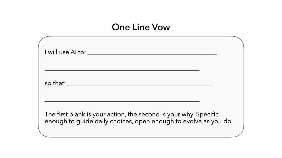 The One-Line Vow in Practice: The Vow at the Dinner Table