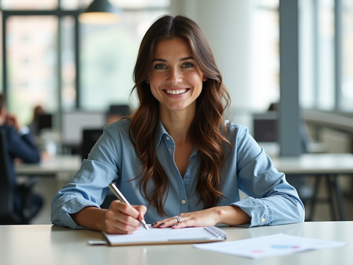 A relaxed and contented looking person journaling