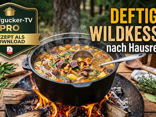 Erzgebirgischer Wildkessel mit Waldpilzen: Chefkoch-Rezept für Herd & offenes Feuer