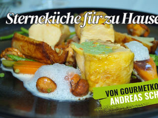 Prignitzer Maishuhn: Brust & Keule mit Pfifferlingen, Wildspargel & Kartoffelröllchen