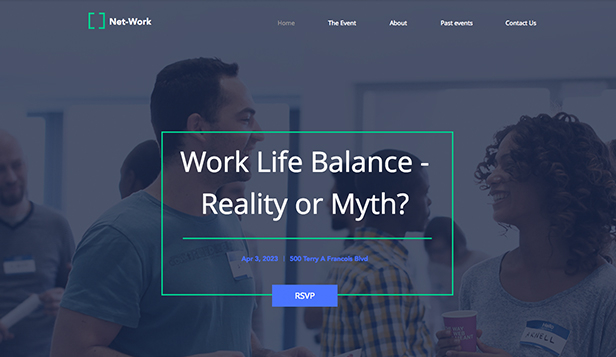 event website template