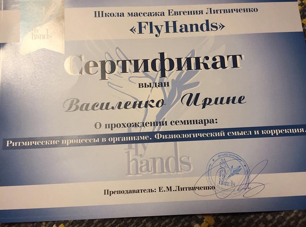 сертификат Литвиченко