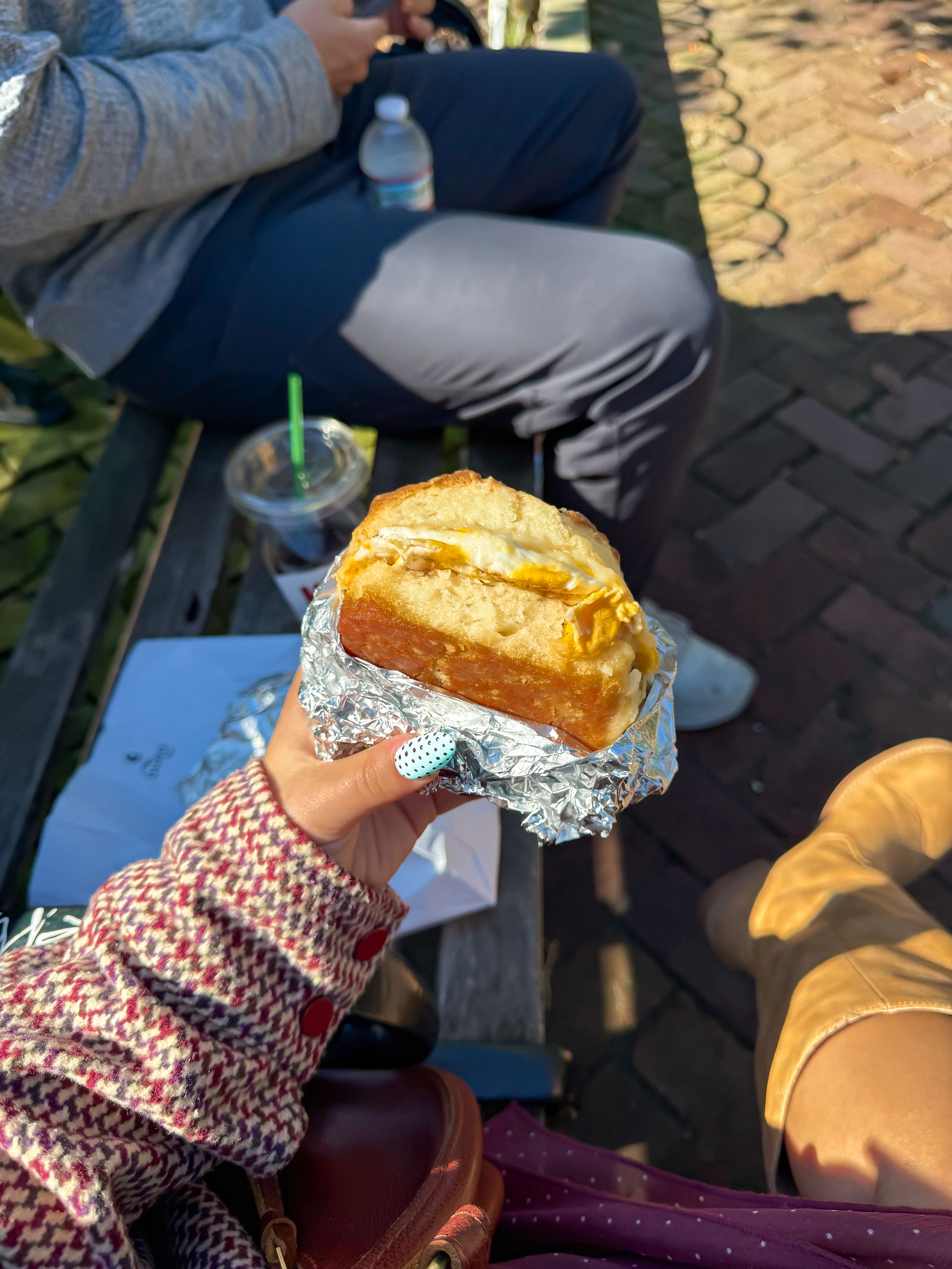a warm egg and cheese biscuit