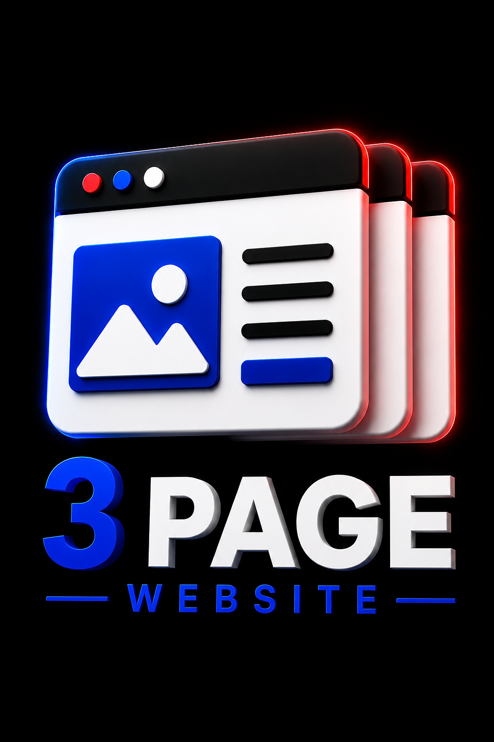 3-page web design layout icon