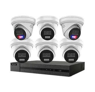 Six dome security cameras and DVR