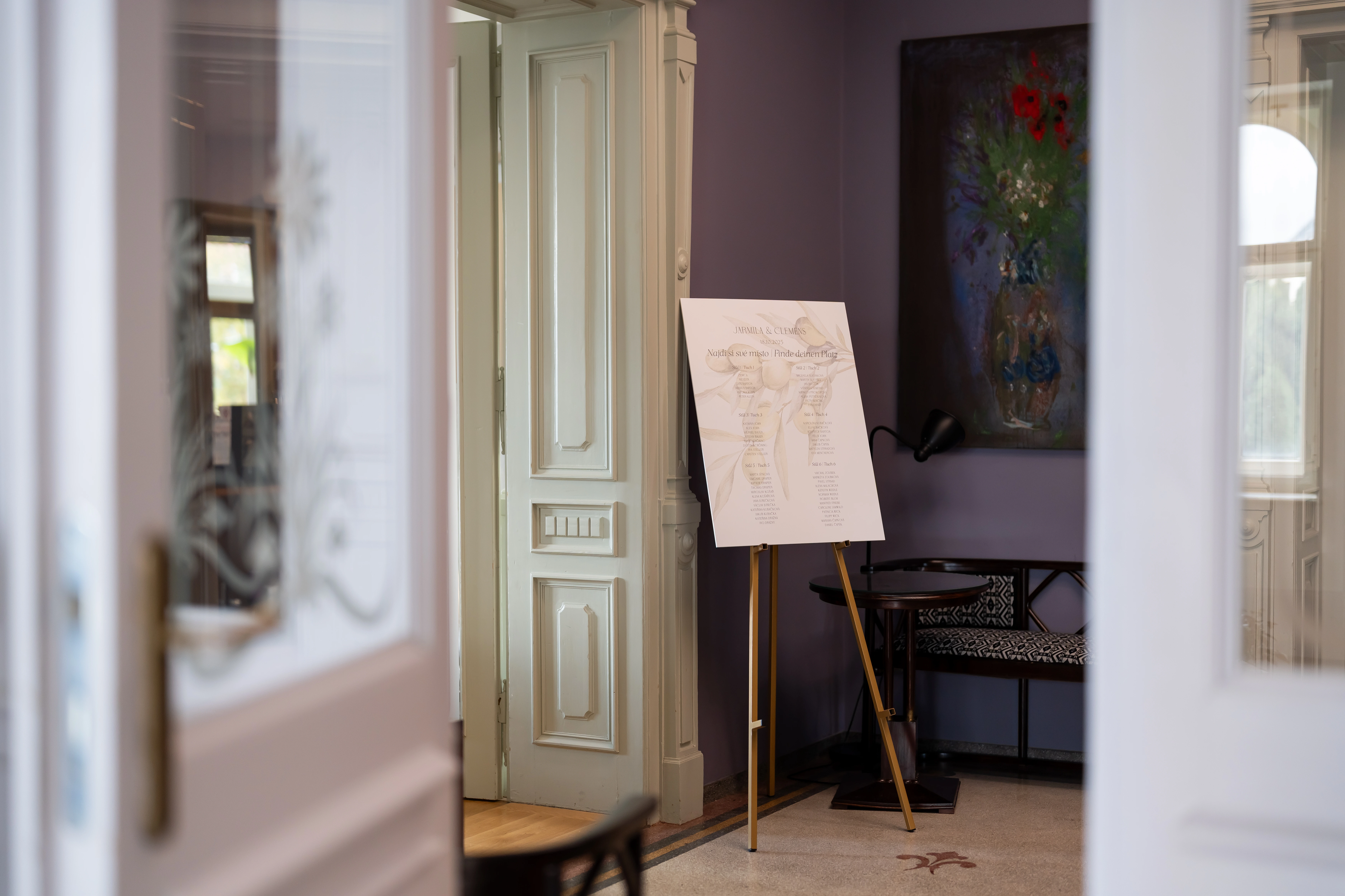 Interiéry svatebního místa Villy Regenhart, svatební fotograf Eva Mencnerová