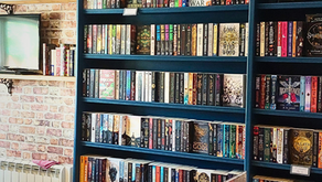 A bookshelf in the shop