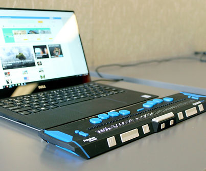 laptop with braille display
