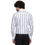 Thumbnail: D’INDIAN CLUB Men’s White & Blue Striped Cotton Causal Shirt