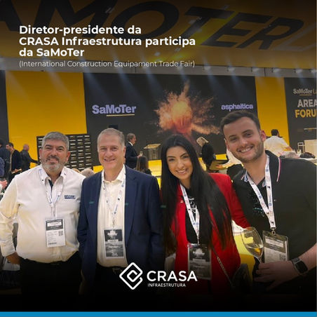 Diretor-presidente da CRASA Infraestrutura participa da SaMoTer, na Itália