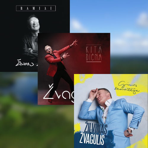 Žilvino Žvagulio vinilinių plokštelių trilogija: albumų viršeliai