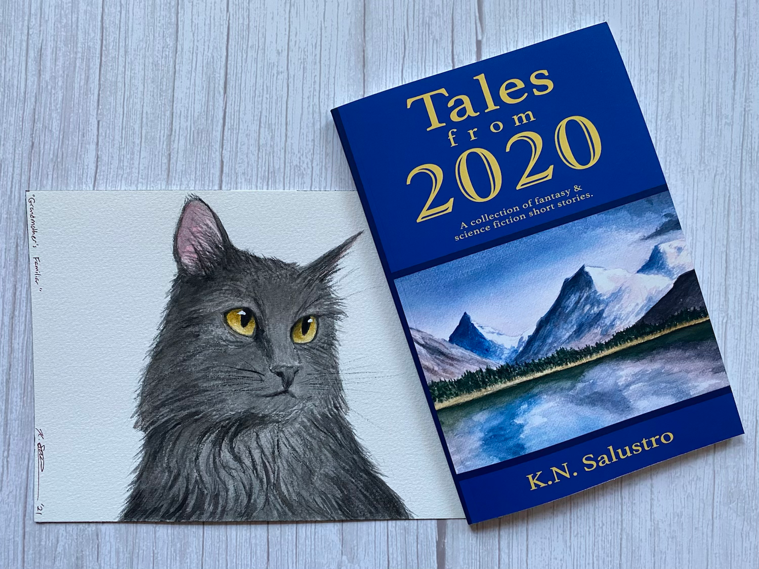 Grandmother’s Familiar - Watercolor painting AND paperback book